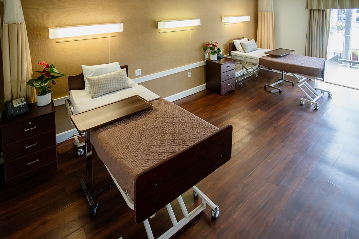 A patients shared room at Balboa