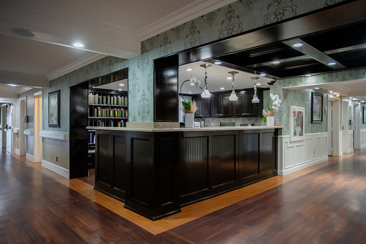 The front desk at Balboa Skilled Nursing Facility in San Diego